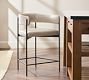 Maison Barrel Back Leather Bar &amp; Counter Stools