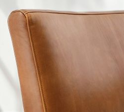 Classic Leather Dining Chair with Stretcher