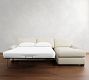 PB Comfort Modern Roll Arm Chaise Sleeper Sectional (112")