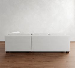 York Square Arm 3-Piece Wedge Sleeper Sectional (117")