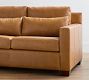 York Square Arm Deep Seat Leather 3-Piece L-Shaped Sectional (100")