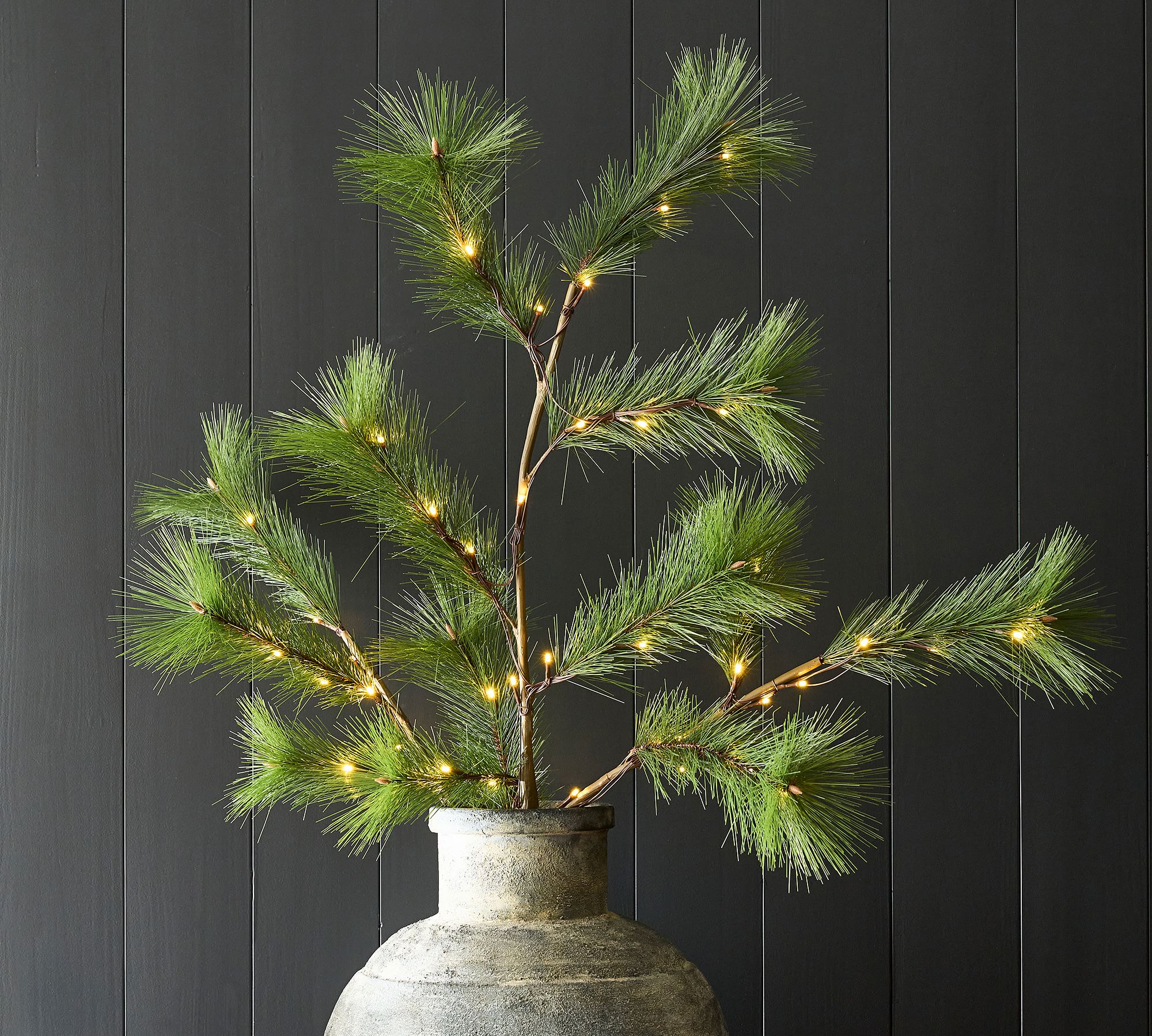 Faux Lit Pine Branch