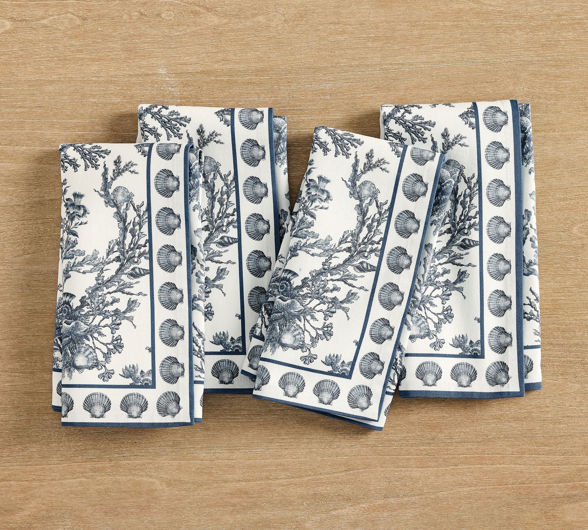 Kravet Underwater Toile Cotton Napkins - Set of 4