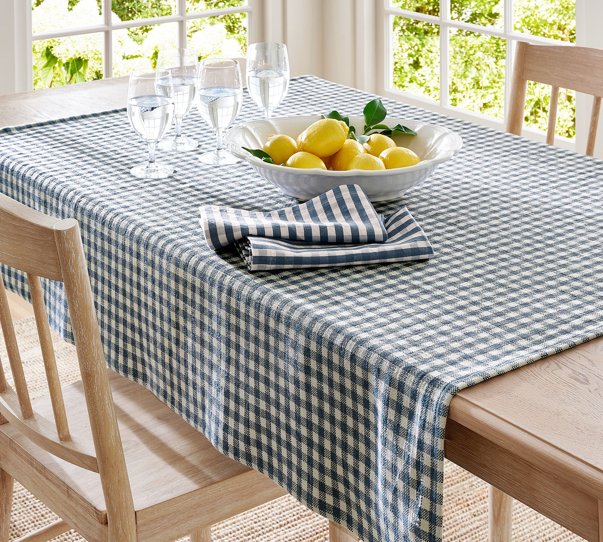 Baxter Gingham Cotton Table Throw