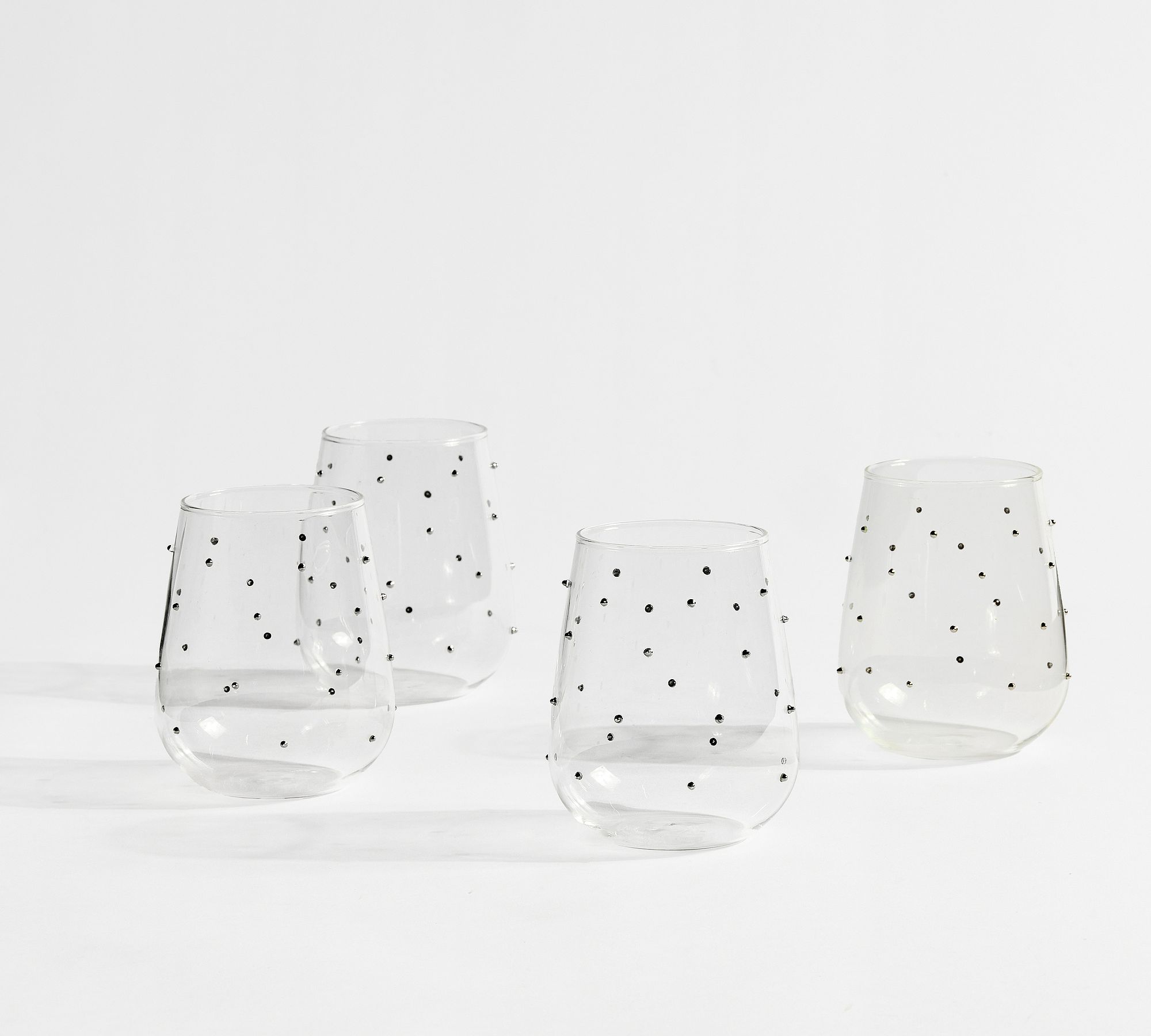 Confetti Celebration Stemless Wine Glasses