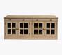 Livingston Media Console with Glass Cabinets (70"-105")