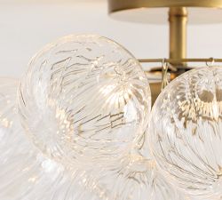 Cooper Glass Bubbled Flush Mount (18"-24")