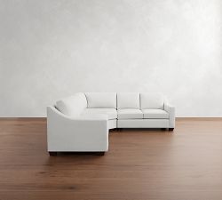 York Slope Arm 3-Piece L-Shaped Wedge Sleeper Sectional (117")