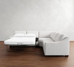 York Slope Arm 3-Piece L-Shaped Wedge Sleeper Sectional (117")