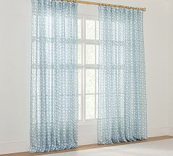 Belgian Flax Linen Fleur Sheer Curtain