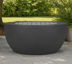 Jaylen Round Concrete Propane Fire Pit with Propane Tank Storage (44")
