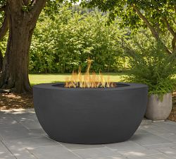 Jaylen Round Concrete Propane Fire Pit with Propane Tank Storage (44")