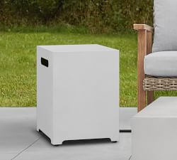 Asher Metal Square Propane Tank Storage Cover and Side Table (15")
