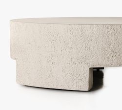Bolinas Modern Concrete Round Outdoor Coffee Table (48")