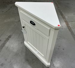 Open Box: Aubrey Modular Media Corner Cabinet Base (28.5"W x 36"H) - Dutch White