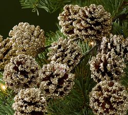 Glitter Pinecone Pick