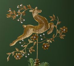 Gold Reindeer Tree Topper