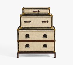 Ludlow Rattan 4-Drawer Tall Dresser (33")