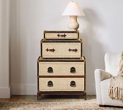 Ludlow Rattan 4-Drawer Tall Dresser (33")