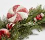Faux Lit Peppermint Pine Garland