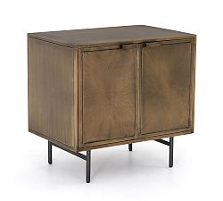 Open Box: Argonaut Metal Cabinet Nightstand (25") - Antique Brass, Gunmetal