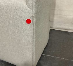 Open Box: Baldwin Upholstered Barrel Back Dining Chair - Performance Rustic Linen Parchment