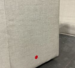 Open Box: Baldwin Upholstered Barrel Back Dining Chair - Performance Rustic Linen Parchment