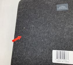 Open Box: Felt Sculpted Bins with Lids, Large (12"D x 15"W x 6"H), Set of 3 - Charcoal