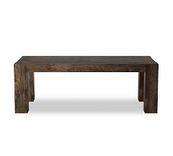 Open Box: Fia Rectangular Dining Table (86") - Ebony Rustic Wormwood Oak