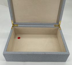 Open Box: Hampton Jewelry Box, Large (13"W) - Chambray