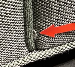 Open Box: Irving Roll Arm Swivel Chair without Nailheads (33") - Performance Textured Weave Olive