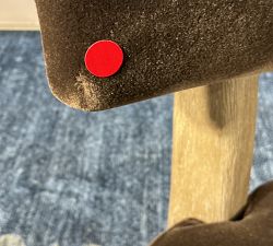 Open Box: Jasmine Upholstered Dining Chair - Faux Mohair Velvet Espresso, Seadrift Legs