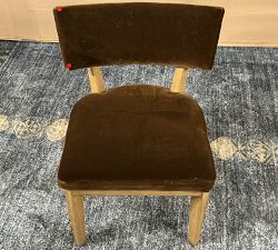 Open Box: Jasmine Upholstered Dining Chair - Faux Mohair Velvet Espresso, Seadrift Legs