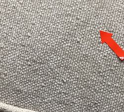Open Box: PB Comfort Roll Arm Left Loveseat - Performance Casual Chenille Parchment, Espresso Feet