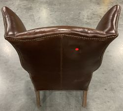 Open Box: Thatcher Leather Chair - Heritage Cocoa, Brindle Legs