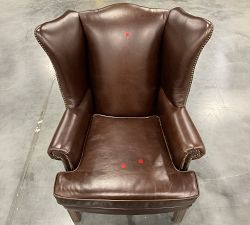 Open Box: Thatcher Leather Chair - Heritage Cocoa, Brindle Legs