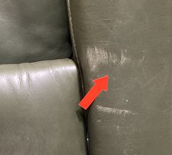 Open Box: Tyler Square Arm Leather Tall Manual Recliner without Nailheads (41") - Vintage Hunter, Espresso Feet