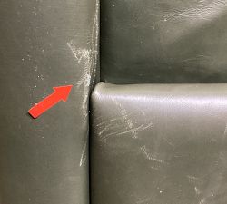 Open Box: Tyler Square Arm Leather Tall Manual Recliner without Nailheads (41") - Vintage Hunter, Espresso Feet
