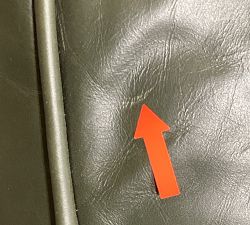 Open Box: Tyler Square Arm Leather Tall Manual Recliner without Nailheads (41") - Vintage Hunter, Espresso Feet