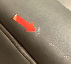Open Box: Tyler Square Arm Leather Tall Manual Recliner without Nailheads (41") - Vintage Hunter, Espresso Feet