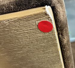 Open Box: Jasmine Upholstered Dining Chair - Faux Mohair Velvet Espresso, Seadrift Legs