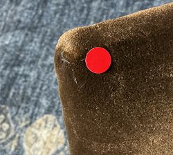 Open Box: Jasmine Upholstered Dining Chair - Faux Mohair Velvet Espresso, Seadrift Legs