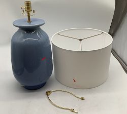 Open Box: Mccoy Glazed Ceramic Tall Table Lamp (29") - Blue
