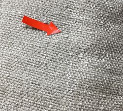Open Box: PB Comfort Roll Arm Left Loveseat - Performance Casual Chenille Parchment, Espresso Feet