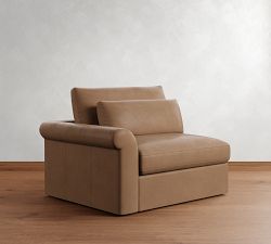 Build Your Own Westwood Roll Arm Deep Seat Leather Sectional