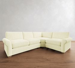 PB Comfort Modern Roll Arm 3-Piece Wedge Sectional (117")