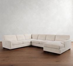 Turner Square Arm L-Shaped Chaise Sectional (140")