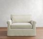 York Roll Arm Deep Seat Slipcovered Chair and a Half