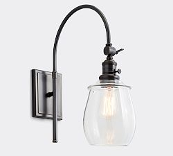 Petite Glass Arc Sconce (18'')