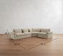 Westwood Roll Arm Deep Seat Slipcovered 3-Piece Wedge Sectional (136")